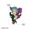 Mercancía de Anime Broches de One Piece: Luffy Sombrero de Paja, Zoro, Ace, Insignias de Barco Pirata