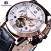 Reloj Mecánico Automático Parcial Tourbillon de Moda Casual con Esfera Grande para Hombre Forsining Fuxini