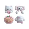 Coelho Rosa Urso Maçã Acessórios de Resina Capa de Celular Papelaria DIY Adesivos Grampo de Cabelo Chaveiro Acessórios para Copo d'Água
