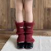 Calcetines Gruesos y Cálidos para Niños para Otoño e Invierno, Calcetines Holgados para Niñas, Color Sólido Estilo Coreano, Calentadores de Pantorrilla Tejidos para Niñas Mayores
