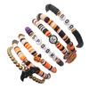 Pulsera con colgante de murciélago de Halloween transfronteriza, pulsera de calabaza de arcilla blanda naranja divertida con letras, venta al por mayor