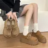 Nuevos zapatos Birkenstock retro versátiles de suela blanda con corte profundo que aumentan la altura para mujer 2026, zapatos de hebilla de cinturón de talla pequeña con suelas gruesas versátiles