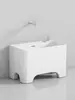 Fregadero Mopero Pequeño para Balcón de Casa, Lavabo para Piso de Baño, Fregadero Mopero Cerámico Alto de Pie, Tamaño Grande