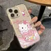 Funda para Bebida Fría de Hello Kitty Adecuada para iPhone 17 Pro Max, Carcasa de 16 Espacios, Apple 15 Plus, Funda para Teléfono 14, 12 Antigolpes