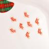 Serie Navideña Adornos Mixtos para Uñas Lindo Árbol de Navidad Muñeco de Nieve Calcetines Navideños Adornos para Uñas