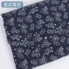 Tecido de algodão com estampa de linho tecido para saias toalha de mesa forro de bolsa de maquiagem bolsa calças tecido com estampa de ondas azul e branco