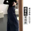Pantalones de Trabajo Azul Marino para Mujer, Nuevo Estilo Otoño e Invierno 2025, Sueltos Rectos Casuales de Secado Rápido, Para Personas Bajas, Pierna Ancha, Forrados de Felpa