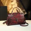 Bolso Estampado de Cocodrilo para Mujer 2026 Nueva Moda Bolso de Mano para Señoras de Mediana Edad Bolso de Hombro Cruzado de Moda