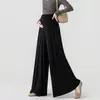 Calça de Maternidade Outono Inverno Nova Cintura Alta Suporte Completo Barriga Caída Perna Larga Calça Macia Confortável Não Apertada Casual Comprimento Total