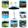 [Exclusiva transfronteriza] Sombrilla de playa para exteriores, resistente al sol, al viento y a la lluvia, para jardín.