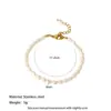 Collar con Colgante de Cruz Ins de Circón Incrustado Transfronterizo Acero Inoxidable Forma de Y Pulsera de Perlas de Agua Dulce Joyería para Mujeres