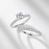 Anillo de moissanita de lujo ligero, exclusivo para la industria pesada, de plata S925, con diamantes a todo color, anillo de compromiso para mujer.