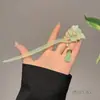 Nueva Horquilla de Sándalo Estilo Chino Cabeza Redonda Simple Horquilla de Verano Accesorios Estilo Antiguo para Mujer Dinastía Han Adorno para Cheongsam Venta al por Mayor