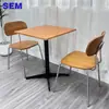 Cafetería Famosa en Internet Tienda de Té con Leche Juego de Mesa y Sillas Restaurante Estilo Coreano Panadería Tienda de Postres Tienda de Comida Casual Mesa y Sillas de Tablero Marino