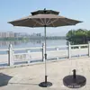 Guarda-sol de Exterior, Guarda-sol de Pátio, Guarda-sol de Sol, Guarda-sol de Barraca de Camping, Guarda-sol de Coluna Central para Proteção Solar de Jardim, Guarda-sol de Praia de Lazer com Manivela