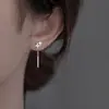 Brincos Exquisitos em Forma de Estrela com Diamantes Cintilantes e Fecho de Rosca, Design de Nicho Joias Versáteis Atacado
