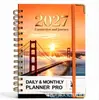 Suministro Exclusivo Transfronterizo de Cuaderno Planificador A5 Inglés 2027, Manual de Eficiencia de Oficina, Cuaderno Calendario Anual