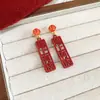 Pendientes Colgantes de Caballo Pequeño con Goteo de Aceite de Aguja Plateada, Pendientes Retro de Estilo Chino Nuevo, Pendientes de Lujo Ligero de Nicho para el Año del Zodiaco