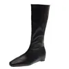 Primer Encuentro Ji Xiaogezhi Aumento de Altura Interior Botas Largas Mujer 2026 Nuevo Otoño Invierno Retro Adelgazantes Tubo Recto Botas Versátiles Botas Altas