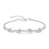 Versión japonesa y coreana de Sansheng III Shili Jardín de Flores de Durazno pulsera plateada para niñas joyería de mano retro de flor de ciruelo en flor fabricantes venta al por mayor