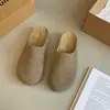 Zapatillas Medias Planas Versátiles Birkenstock con Puntera para Mujer 2026 Primavera/Otoño Nuevas Zapatos Deslizables para Exteriores para Mujeres Embarazadas Antideslizantes Feos Lindos