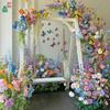 Jardim de Monet ins Paisagem Combinação Flor Cachoeira Parede Arte Floral Beleza Janela Café Exterior Cartão de Canto Celebridade Cibernética