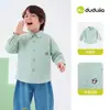 Camisa para Niños Dududu Home Algodón Puro Camisa Infantil Blanca Nuevo Estilo Ropa de Otoño Top de Manga Larga para Bebés Niñas Ropa Infantil Clase A