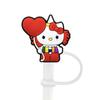 Tapa de Silicona con Forma de Gato para Popote, Cubierta de Popote de Goma Suave, Tapa Antipolvo de Dibujos Animados, Cubierta Antipolvo para Bebidas, Oreja de Gato para Vaso de Agua