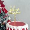 Fabricantes directos de complementos para tartas acrílicas navideñas de estilo occidental transfronterizo, suministros para fiestas y decoración de tartas.