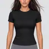 Camiseta de Manga Corta para Mujer, Adelgazante, Amigable con la Piel, Sensación de Segunda Piel, para Deporte, Fitness, Yoga, Pilates, Entrenamiento