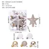 Estrela de Ponta de Árvore Transfronteiriça 3cm/30 Peças Conjunto de Bolas de Natal Pintadas Acessórios para Árvore de Natal Decorações de Natal