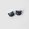 Cuentas de cabeza de gato gatito sésamo negro queso de dibujos animados acrílicas pulsera de cuentas hecha a mano para niños DIY joyería