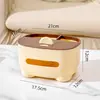 Caja de pañuelos creativa de lujo ligero para oficina, caja de pañuelos para mesa de centro de sala de estar, caja de almacenamiento multifuncional para control remoto para uso doméstico
