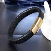 Pulsera de Acero Inoxidable para Hombre con Cordón de Cuero, Pulsera de Cuero Trenzado, Joyería Artesanal de Pulsera de Cuero Multicapa