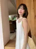 Elegante Vestido de Hada Plisado Chic Coreano Verano 2026 Holgado Casual Sin Mangas Largo para Mujer 15447