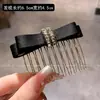 Peine para el Cabello con Moño Estilo 2026 con Acabado de Alta Gama, Peine Lateral Incrustado de Diamantes para Mujer, Herramienta de Peinado Estilo Japonés y Coreano
