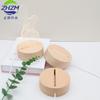 Madera de Haya Simple Redondo Madera Maciza Base Luminosa Cable USB Luz Nocturna Hogar Adorno Soporte de Lámpara de Madera Artesanías de Madera