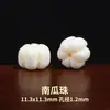 Cuentas sueltas de jade blanco bodhi, cuentas redondas, cuentas espaciadoras, cuentas hechas a mano, león quemado al carbón y gato de la suerte, cuentas para pulsera de raíz de bodhi DIY