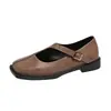 Zapatos de Mujer Tallas Grandes Transfronterizos 2026 Nuevo Estilo Elegantes Versátiles Planos Casuales Cómodos Retro Celebridad de Internet Mary Janes Planos Mujer