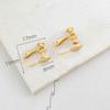 Retención de color de oro real de 18K durante mucho tiempo sin agujero en la oreja, convertidor de clip para la oreja, aretes DIY, clip para la oreja ajustable en forma de U, plano grande con tornillo