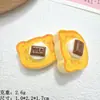 Tarjeta Pequeña Oso Lindo Pan Tostado Accesorios de Resina DIY Pegamento de Crema Funda de Teléfono Móvil Llavero Caja de Joyería Mayoreo