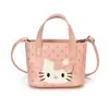 Cesta de Compras de Bolinhas Transfronteiriça Bolsa de Mão de Gato para Mulheres, Bolsa Transversal de Desenho Animado da Moda Casual de Nicho para o Dia a Dia das Crianças