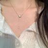 Collar pequeño de estilo coreano para hombre y mujer, con borlas de fritillaria, diseño elegante y combinable con todo, cadena de clavícula (2023)