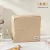 Bolsa de Maquillaje Vertical de Gran Capacidad para Mujer, Se Puede Colgar en una Maleta, con Espejo, Patrón Cruzado de PU, Bolsa de Almacenamiento Impermeable para Mujer