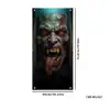 Cortina de puerta de bruja transfronteriza tela de fondo decoración pancarta Halloween atmósfera de terror bandera colgante calavera Cubierta de puerta de Halloween