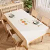 Mantel Color Crema, Lavable, Impermeable, Resistente al Aceite, Inodoro, Lujo Ligero, Tacto de Alta Gama, Mantel para Mesa de Café y Escritorio de PVC, Cubierta de Mesa