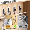 Gancho de Metal para Colgar Ropa sin Marcas, Adhesivo de Aluminio Espacial sin Perforaciones, Estilo Europeo para Puerta de Habitación, Baño, Armario, Herraje Trasero