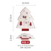 Conjunto de Louça de Mesa Cerâmica Pintada à Mão para o Natal, Prato de Bife Fofo, Prato Raso com Esmalte em Relevo, Pote Selado, Conjunto de Chá, Tigela de Cerâmica