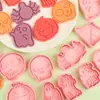 Molde para Galletas 3D Serie de Halloween Molde Realista para Estampar Galletas y Fondant con Diseño de Prensa Tridimensional Herramienta para Hornear
