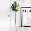 Planta Verde Artificial Hoja Individual de Monstera para Decoración de Hogar Interior, Pared de Plantas, Arreglo Floral de Boda, Hoja de Monstera Artificial